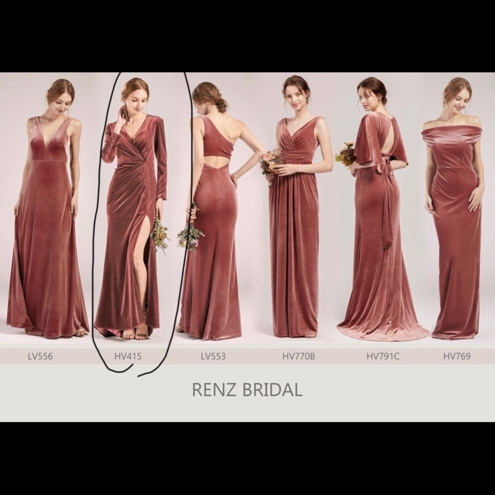 Brand New Velvet Dusty Rose Dress